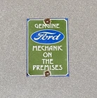 VINTAGE FORD MECHANIC  PORCELAIN SIGN GAS CAR TRUCK OIL MOTORCYCLE