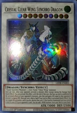 Yugioh Crystal Clear Wing Synchro Dragon UR 1st Ed. LED8-EN005 Near Mint