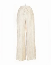 NEW ZARA WRINKLE EFFECT PANTS Straight Wide Leg Size Large