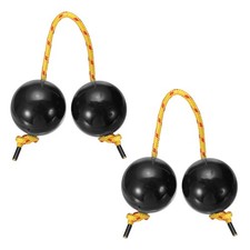 Rhythm African Shaker Kashaka with Yellow Rope for Party 2 Pack, Black 
