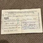 WW1 No 10 COY Military Intelligence MI ASC FORM B 295 PASS PTE H W HARRIS