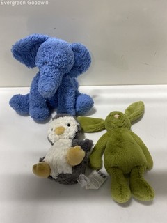 elephant penguin rabbit jellycat stuffed toys used