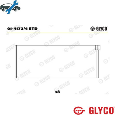BIG END BEARINGS 01-4173/4 STD FOR PEUGEOT 108C/108 1.0L 109F/109
