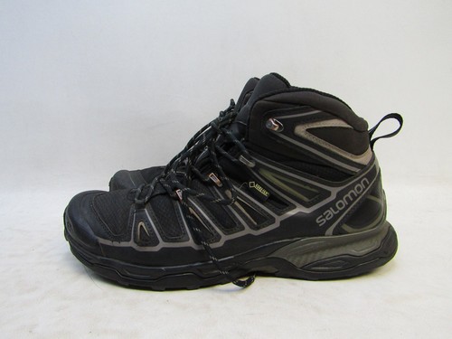 Salomon Mens Size 9 Black Lace Up Comfort Active Ankle Hiking Shoes
