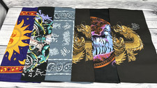 LOT OF 6 VINTAGE 100 COTTON BANDANAS / HANKERCHIEFS-MULTI COLOR-BRAND NEW 20