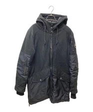 Moose Knuckles Men's Black Hooded Coat M Cotton Vintage Style