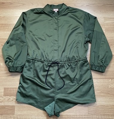 Hunter For Target Women s Green 3/4 Sleeve Jumpsuit Romper Size XL