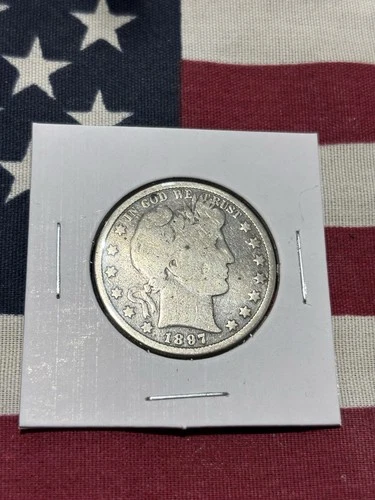 1897 Barber Half Dollar 90% Silver 50C US Coin