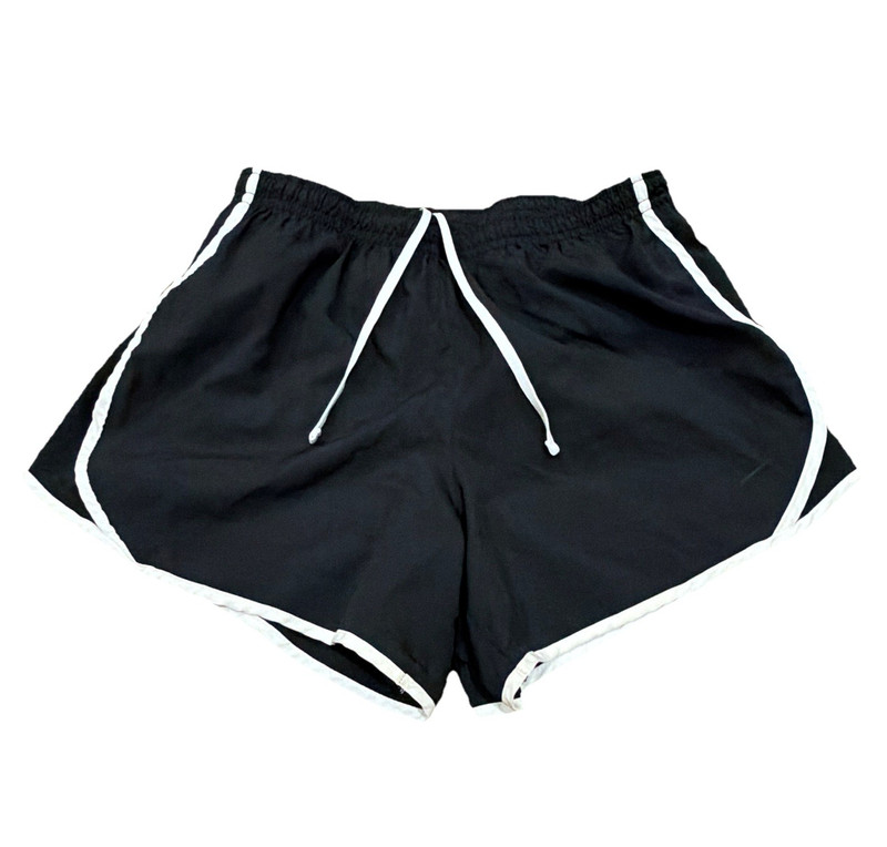 Nike Dri-FIT Girl’s Black/White Athletic Shorts Drawstring Elastic Waist L
