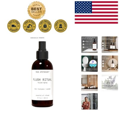 Aromatic Toilet Spray - Flush Ritual 8 oz Essential Oil Blend for Odor Control