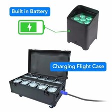 Wedding Uplight 6x18w RGBWAUV Led Wireless DMX Wifi Remote Control Dj Par Party