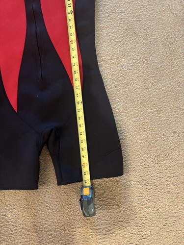 Unbranded Half Wetsuit Womens M Neoprene Scuba Suit Red & Black - Picture 8 of 9