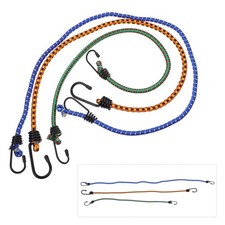 3 Pcs Ropes with Hooks Elastic Rubber Bike Bungee Cord Cords Adjustable