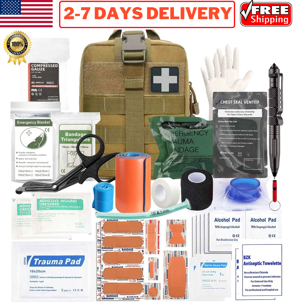 IFAK Tactical First Aid Kit Emergency Military Trauma Survival