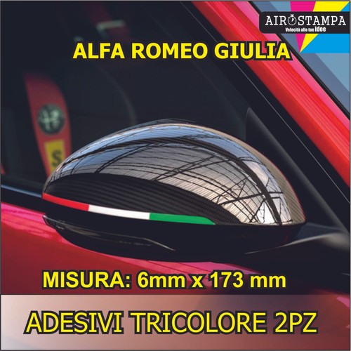 Stripes Strisce Adesive Tricolore Italia Per Specchietti Alfa Romeo - Foto 7