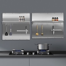 Range Backsplash with Shelf 36x 29.5 Inch/ 30 x 30.7 Inch Range Hood Wall Shield