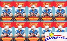 (10) 2019 Score Football EXCLUSIVE MASSIVE HANGER Factory Sealed Box-600 Cards!