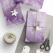 Elegant Lavender Wrapping Paper, Gift Wrap, Birthday, Wedding, Eco-Friendly,