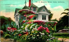 Postcard A Beautiful Winter Home  California 