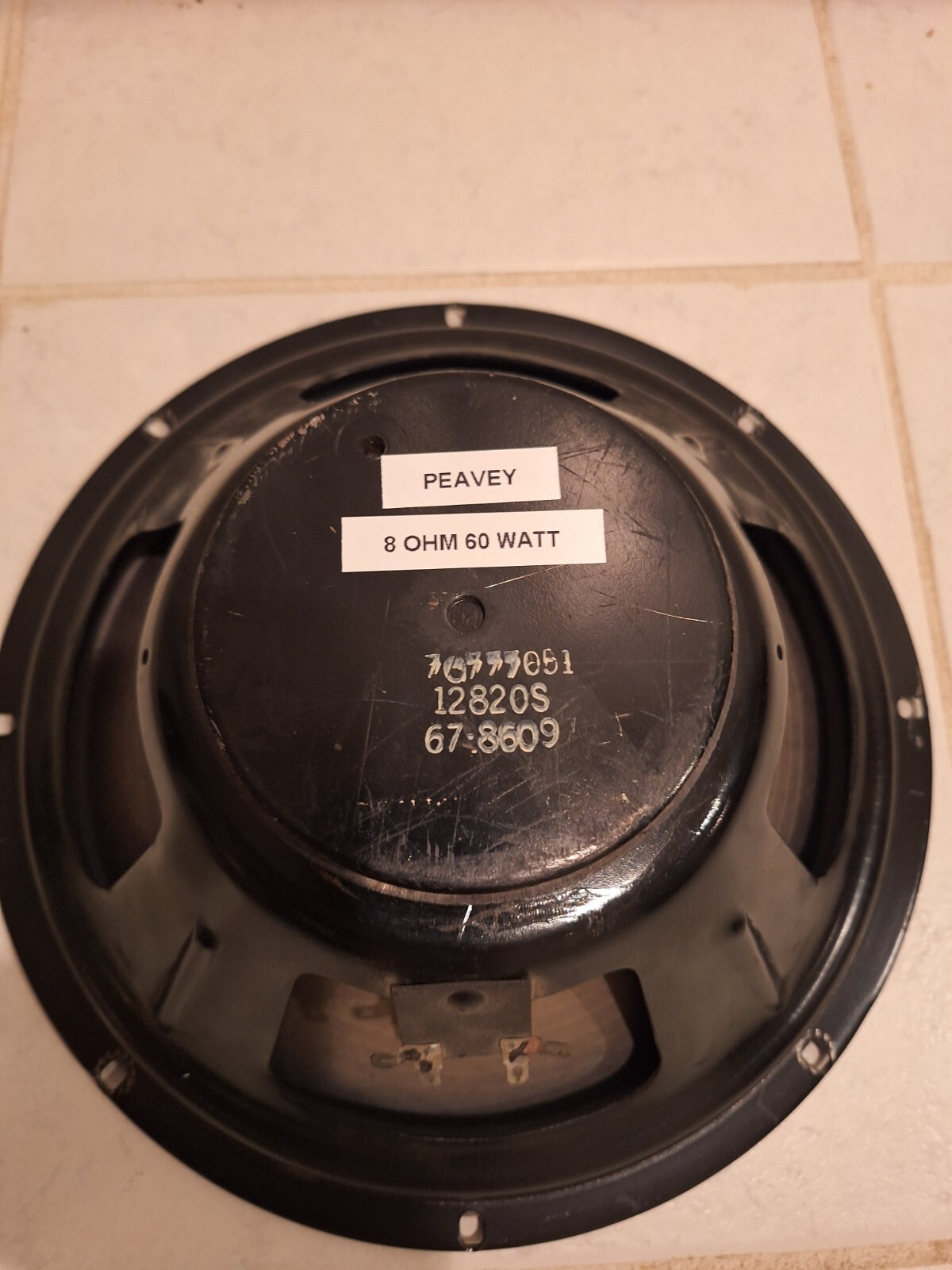 Peavey 8 OHM 60 WATT 12" Guitar Amplifier Speaker 70777051 VERY GOOD