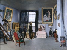 Fr d ric Bazille - Bazille's Studio Giclee Art Fine Print on Canvas Printing 36"