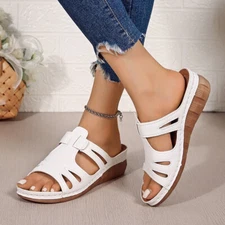 Orthopedic Flat Mules Summer Women Slippers Comfy Shoes Sandals Open Toe