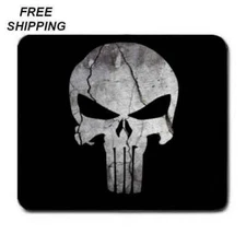 Stone Punisher, Birthday, Gift, Mouse Pad, Non-Slip, USA, Black