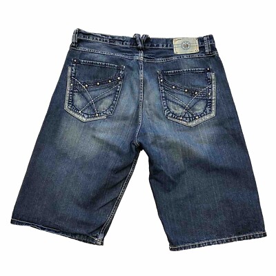 Y2K PEPE JEANS DENIM SHORTS BAGGY HIP-HOP SOULJA BOY SZ 38 BLUE