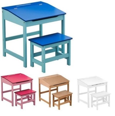 Kids Childrens Wooden Desk And Chair School Study