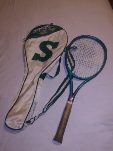 Vintage 1989 Sentry Ceramic Tennis Racket Turquoise Blue 4 3/8 Grip. - Picture 1 of 12