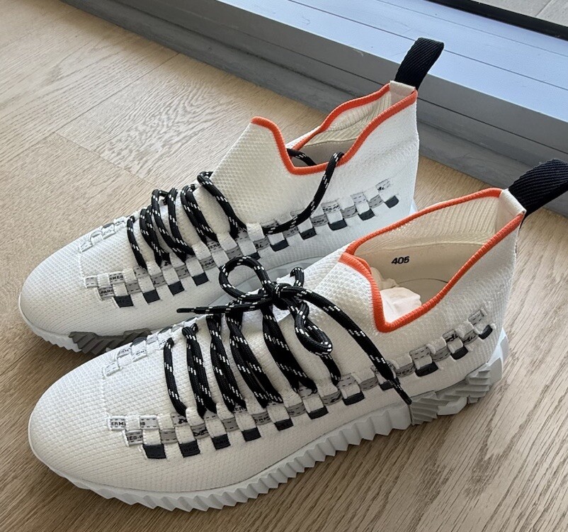 Hermes Flex slip-on Sneakers White And Blanc Size 40,5 New Hermes Flex slip-on Sneakers White And Blanc Size 40,5 New