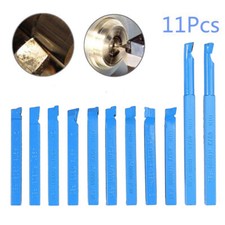 11x 8MM Mini Lathe Tool Set Carbide Tip Metal Cutting Turning Boring Cuting Bit