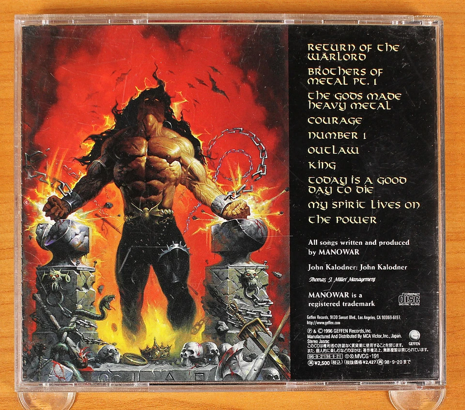 Manowar - Louder Than Hell CD (Япония 1996 Geffen Records) MVCG-191 - Изображение 3 из 4