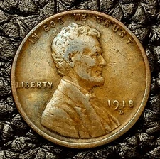 1918-D Lincoln Wheat Cent ~ VERY GOOD (VG) Condition ~ COMBINED SHIPPING!