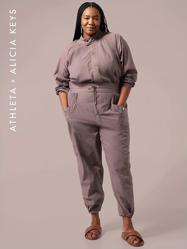 ATHLETA Alicia Keys Utility Jumpsuit  sz 22 Smoked Almond Brown NWT $209 988839