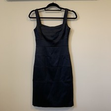 JAX Women’s Little Black Dress Size 2 Evening Cocktail Satin Sleeveless