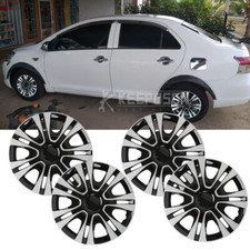 15 Set Of 4 Black Wheel Covers Snap On Hub Caps For Toyota Yaris Le L Hatchback