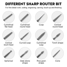 Grinding Polishing Head Wheel,100Pcs Abrasive Mounted Grinding Stones - View #13