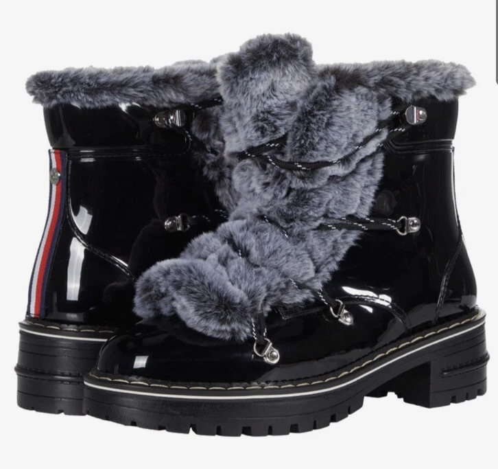 Tommy hilfiger black boots top