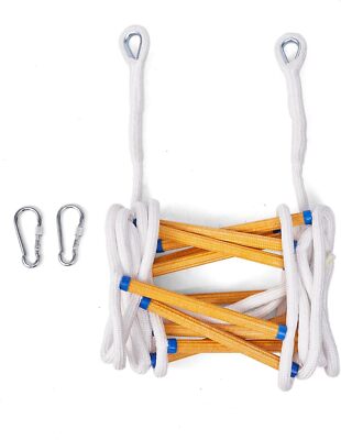Rope Ladder for 3-4 Story, Emergency Fire Escape Ladder Window with 2 26FT
