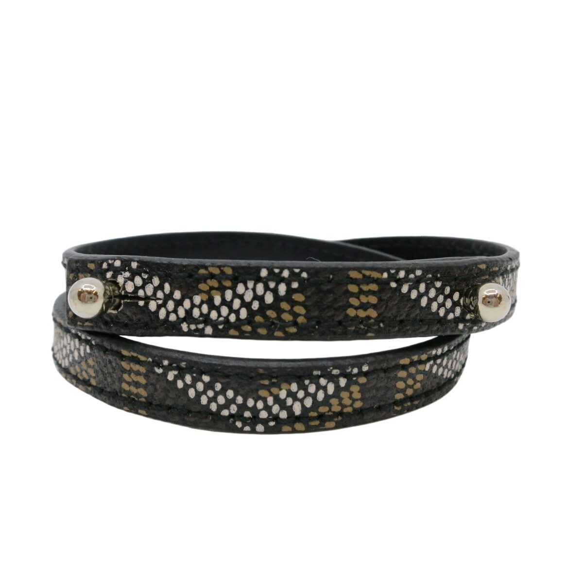新品★GOYARD/ゴヤール★ブレスレット★ユニセックス Authentic Goyard Goyardine 04-2006 Bracelet Black PVC