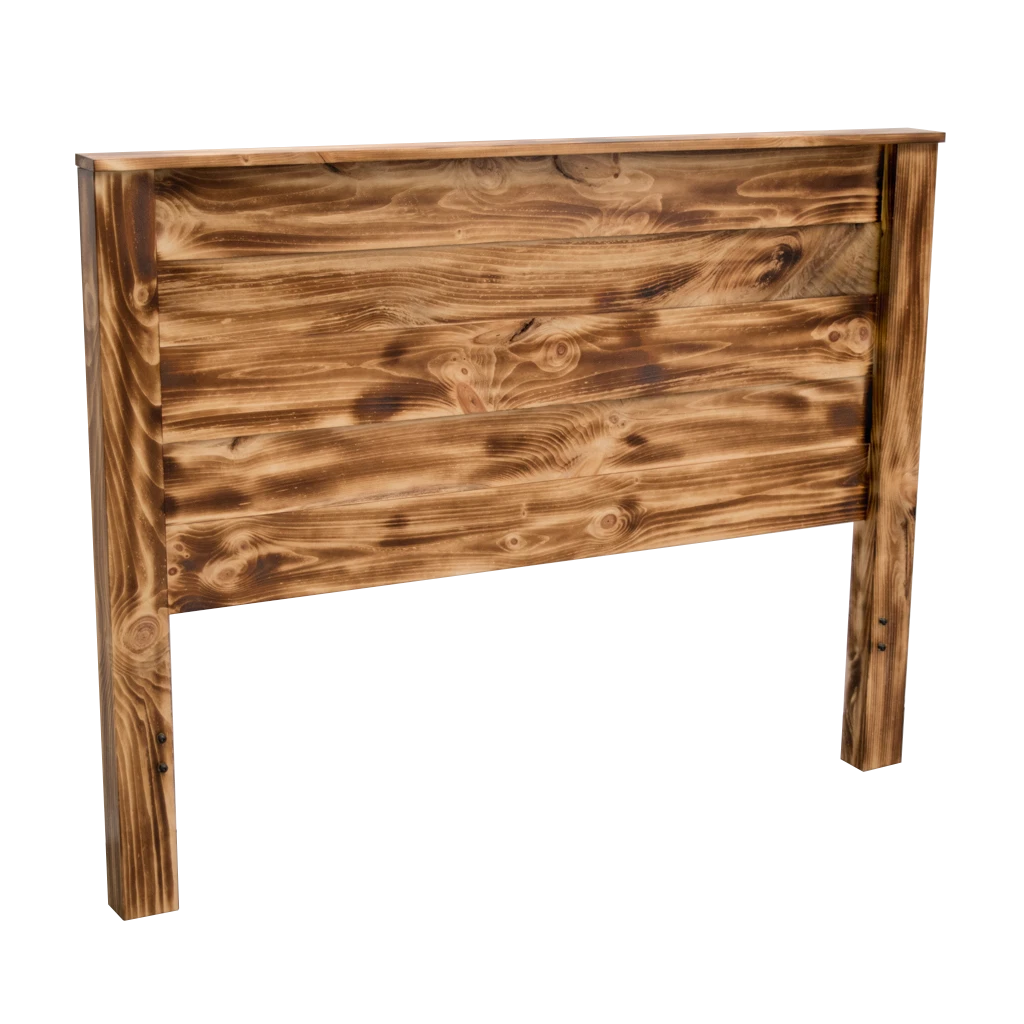 Farmhouse Torched Full Headboard Solid Wood Modern Made in USA