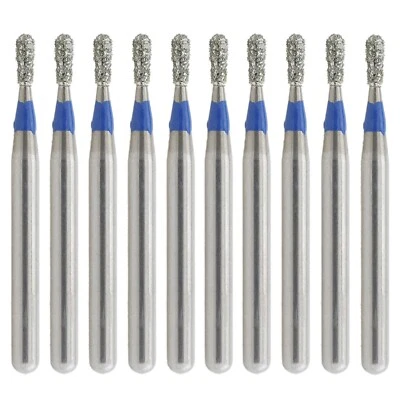 LANJING Dental Diamond Burs FG 830L/008M Pear Shape Standard Grit High Speed Bur