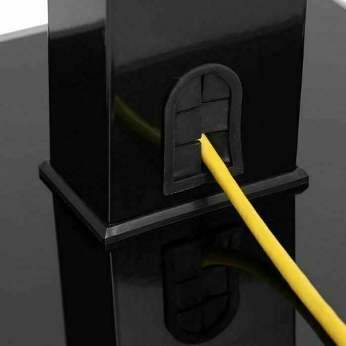 Speaker Stands 2 x Black Tempered Glass Surround Sound Pillar Music Speakers Pla - Picture 6 of 8