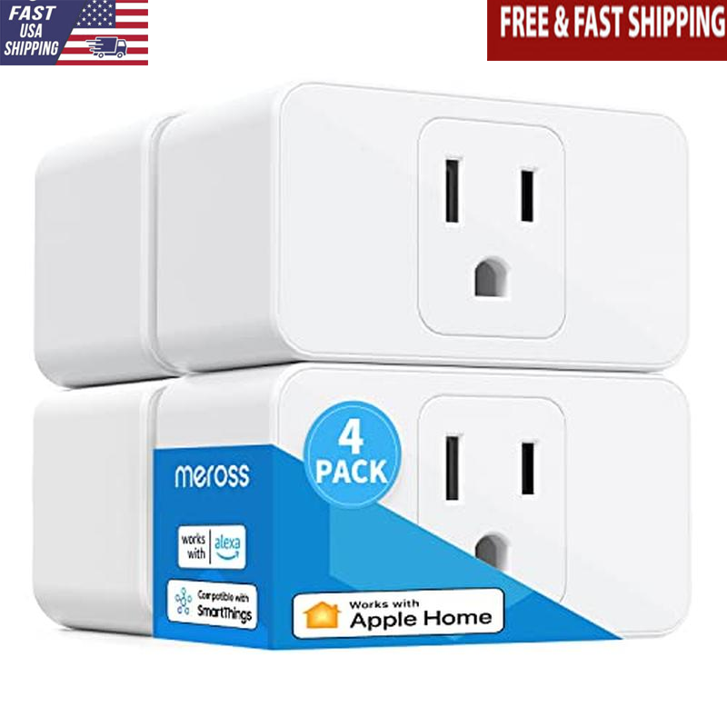 Smart Plug Mini Voice Control WiFi Timer Compact 15A 4 Pack HomeKit Alexa New-image