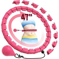 Weighted Smart Adult Hula Hoop 24 Knots Thin Waist Fitness Hoop Weight Loss UK