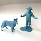 MARX 1955 Rusty & Rin Tin Tin Plastic Figures