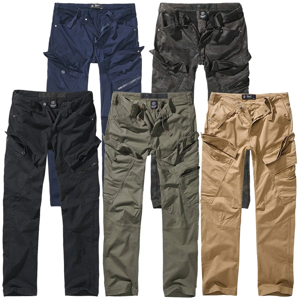 Brandit Adven Slim Fit Cargo Trousers S-XXL Army Style Outdoor Vintage Cargohose - Bild 1 von 1