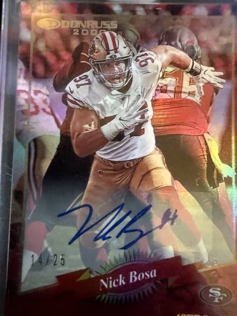 2020 Panini Donruss Nick Bosa Auto Serial #14/25 San Francisco 49ers NFL