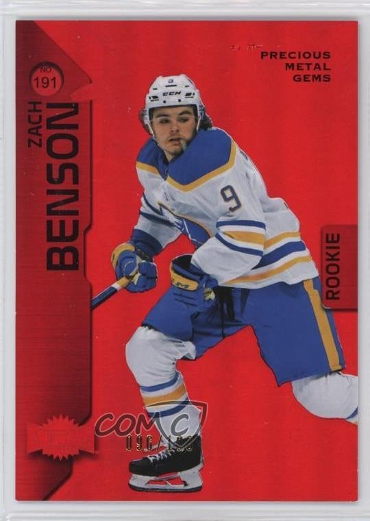 Zach Benson #191 Hockey Cards 2023 SkyBox Metal Universe trading card — raw and PSA graded price guide